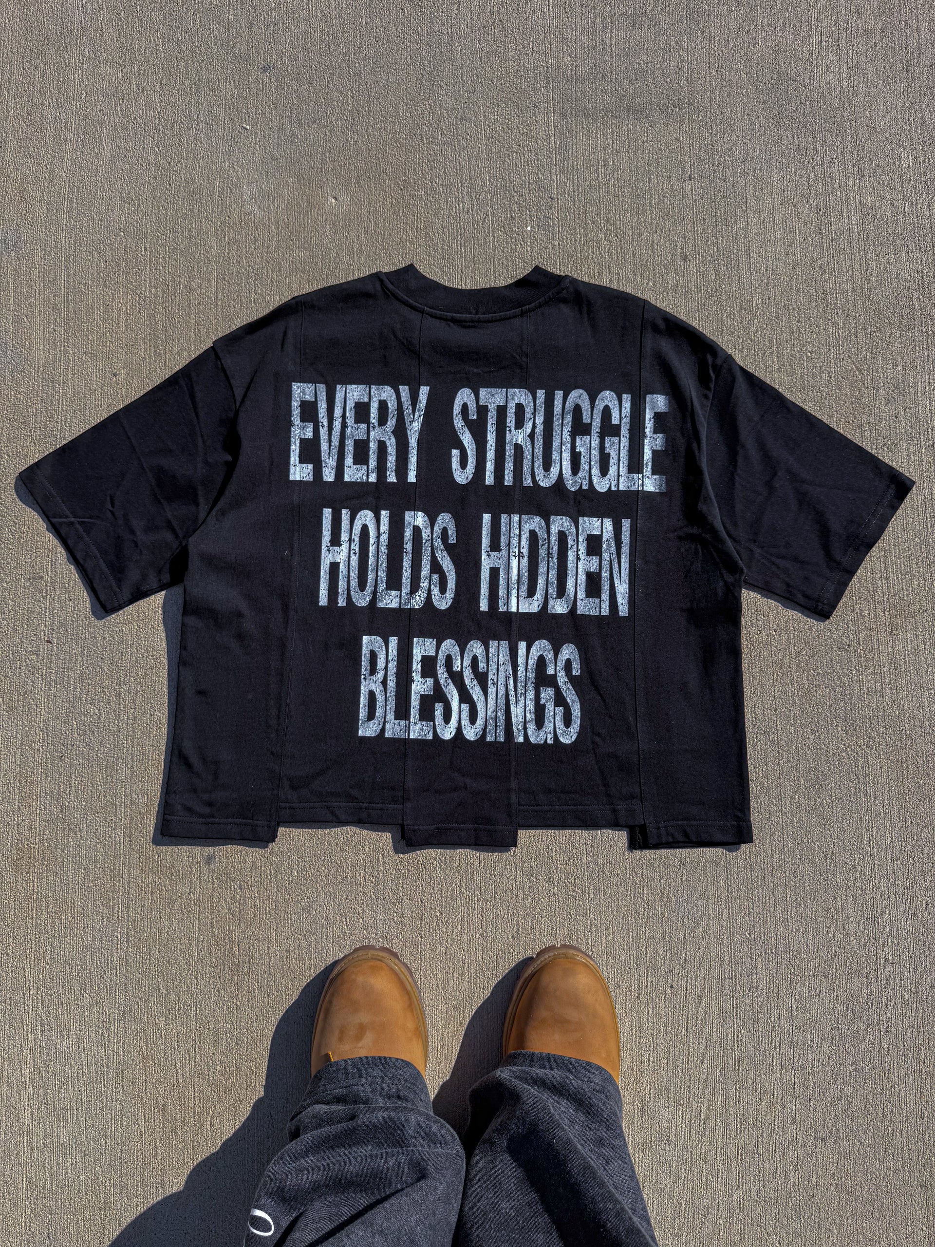 BLESSINGS UNEVEN HEM T-SHIRT