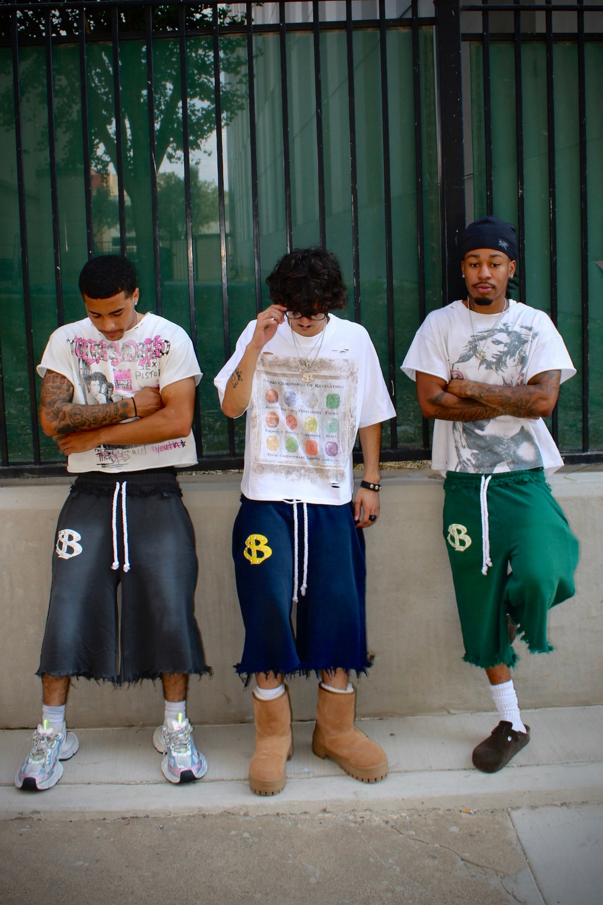 Green Rhinestone Shorts