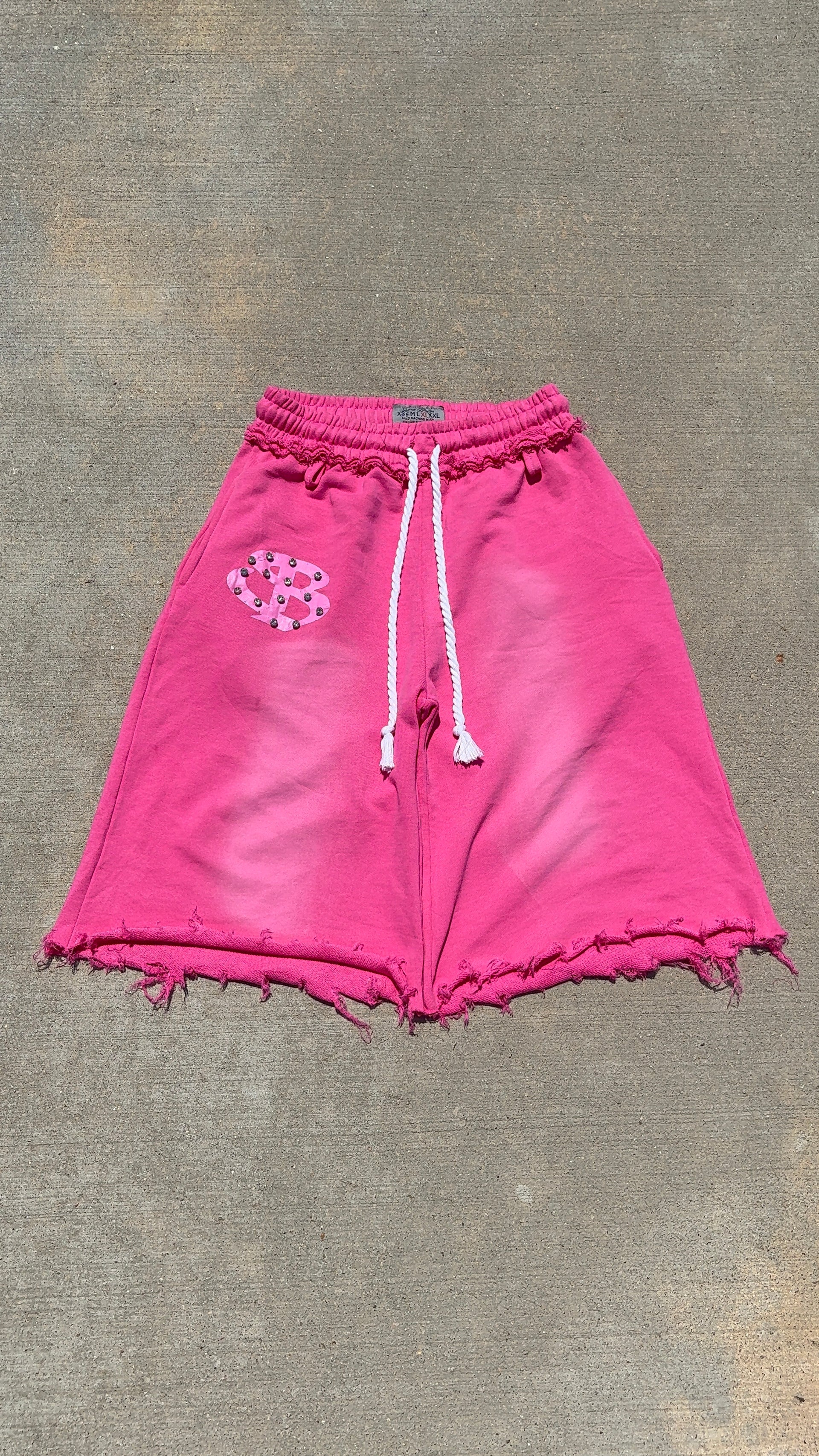 Pink Rhinestone Shorts