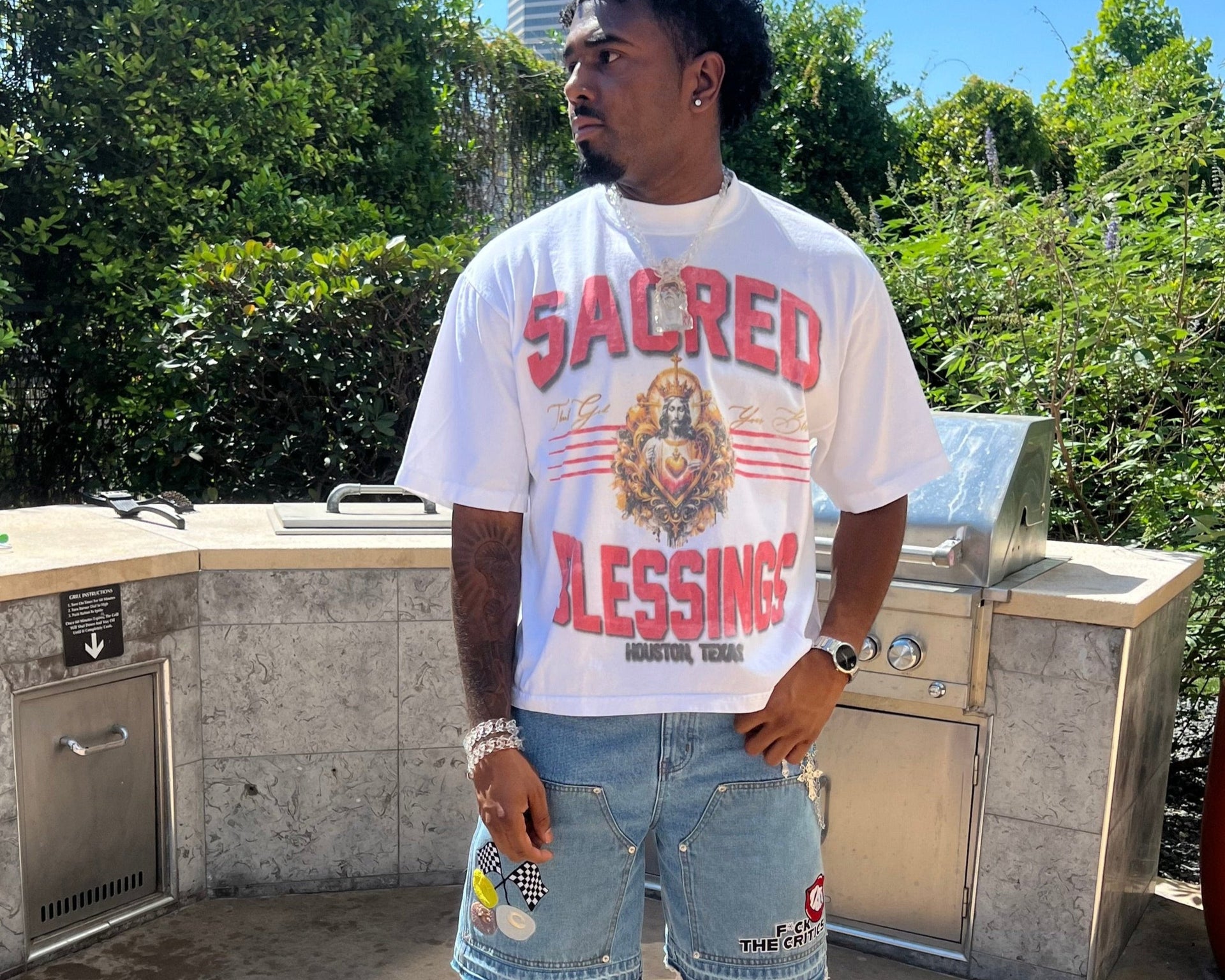 “HTX SACRED HEART” white