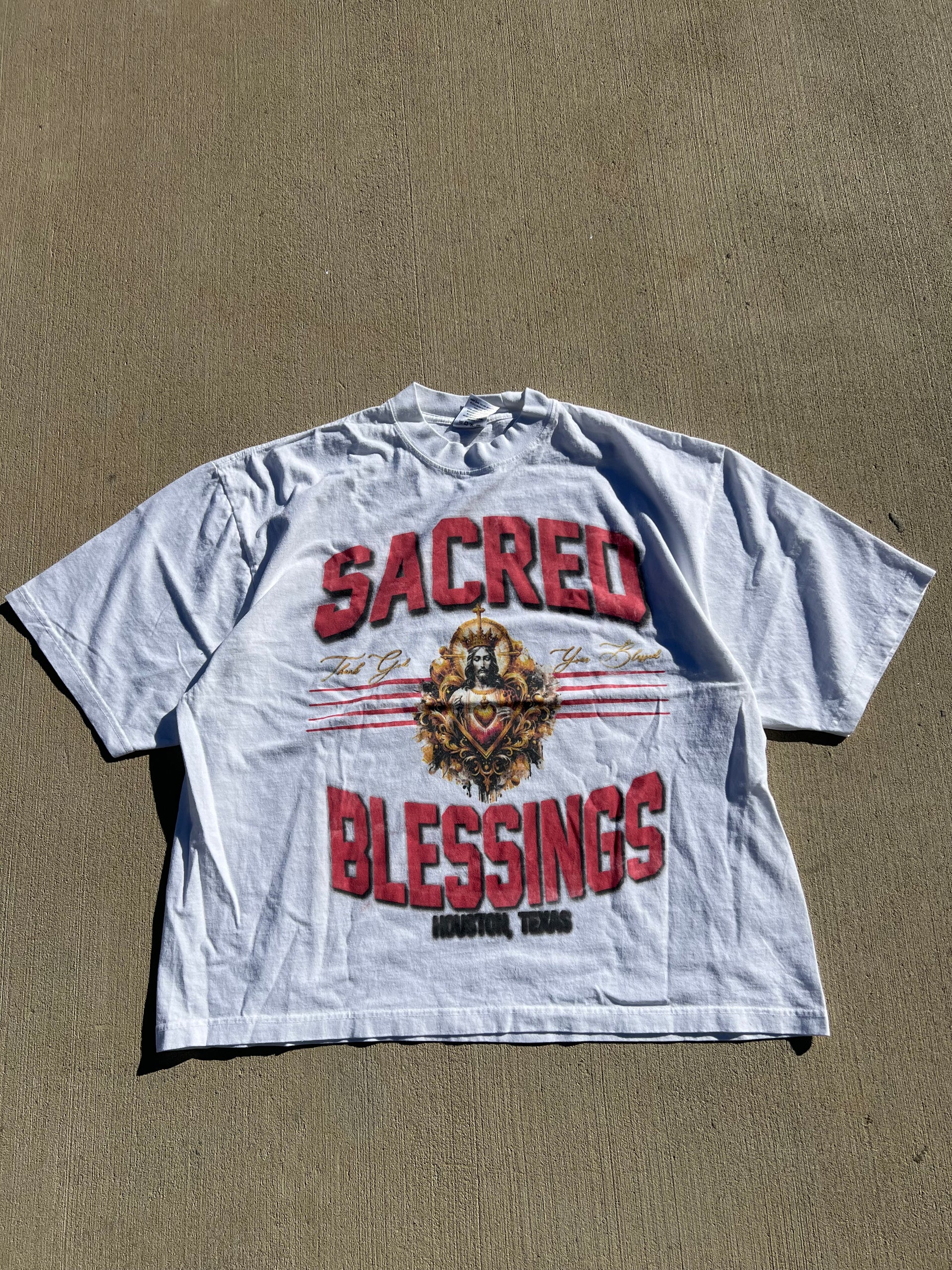 “HTX SACRED HEART” white